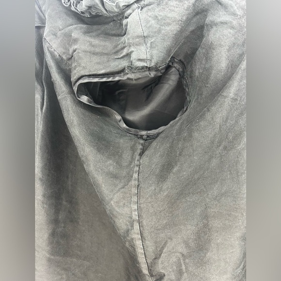 Women’s Designer Kate Spade Black Silk Cotton Ruffle MIDI Dress Size Small - Picture 5 of 8